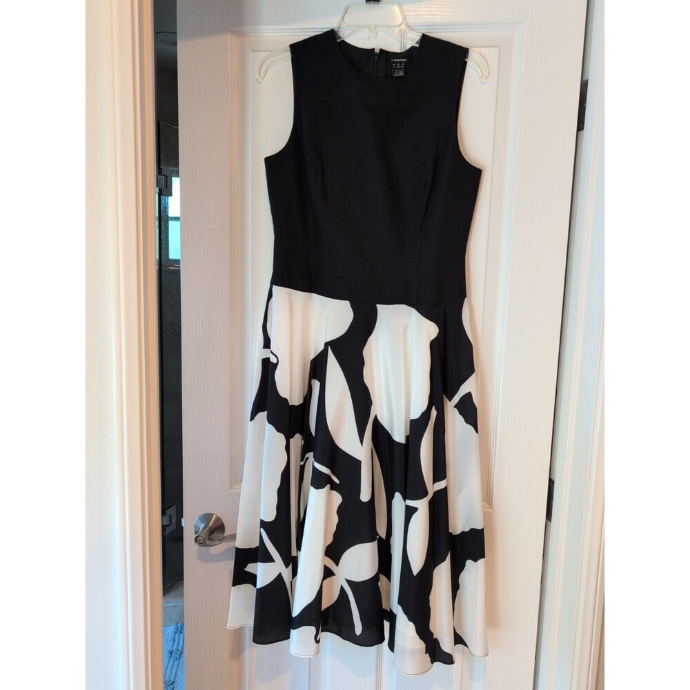 J.Peterman  Dress Black And White Sz 6